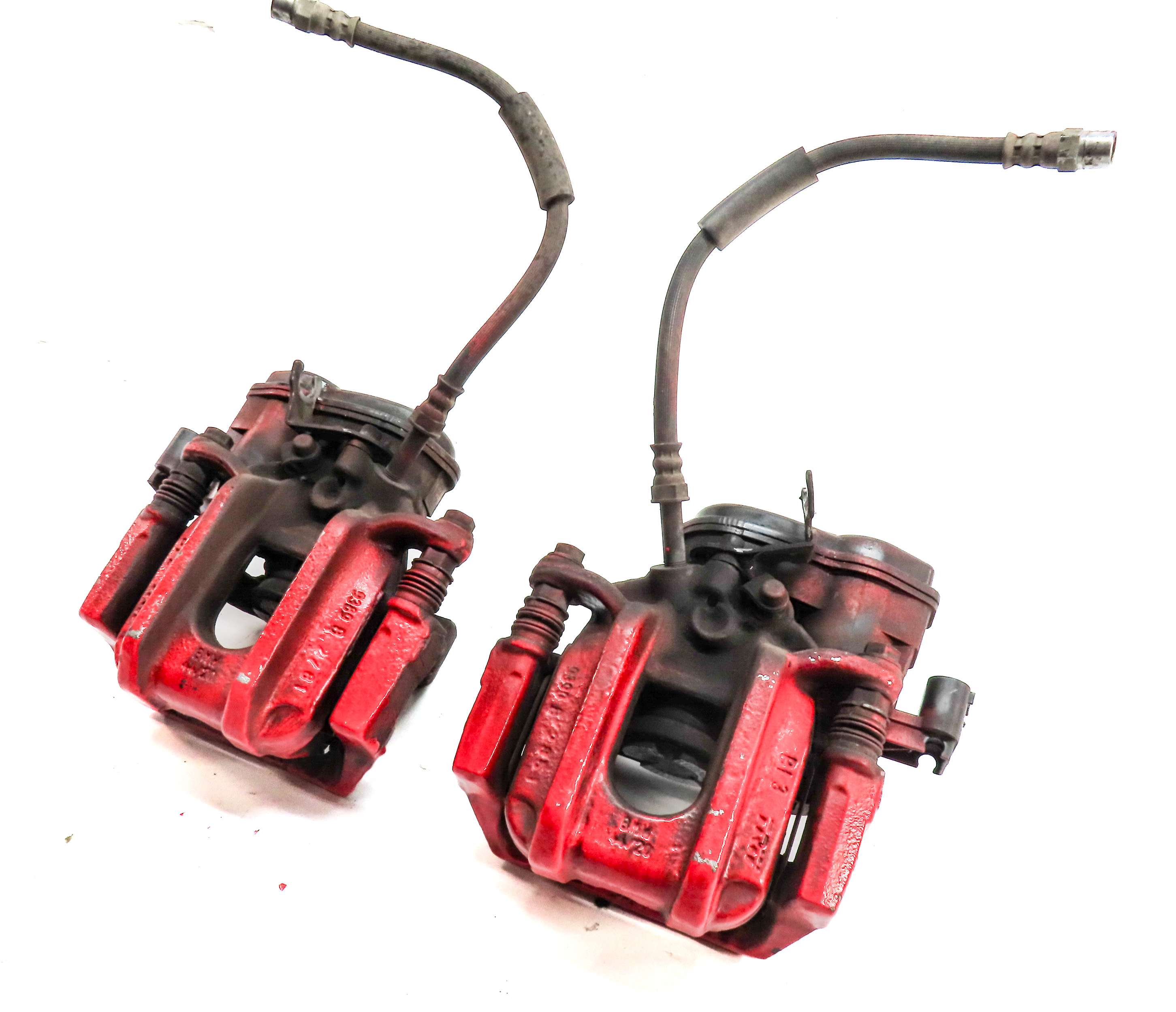 2011-2019 BMW 535i 550i 640i 650i (F06 F10) REAR LEFT & RIGHT BRAKE CALIPER SET — exact item pictured
